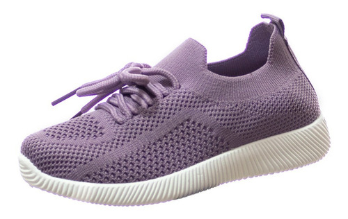 Imagen 1 de 8 de Zapatillas Lady Stork Martina Con Cordones Purple Omar Sport