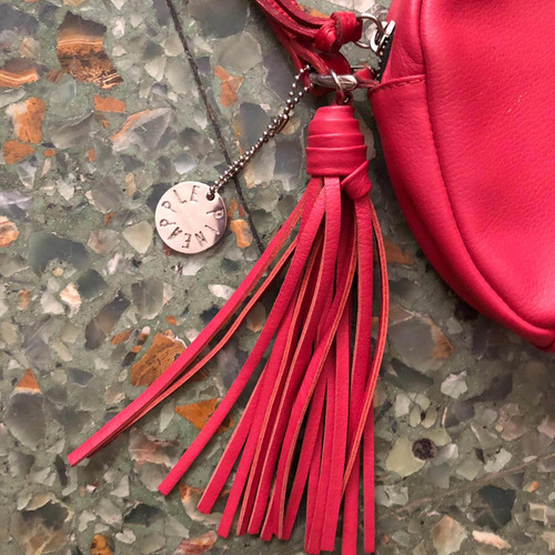 Bandolera Cuero Rosa Pineapple