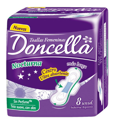 10 Doncella Toalla Pocket Nocturna X 8