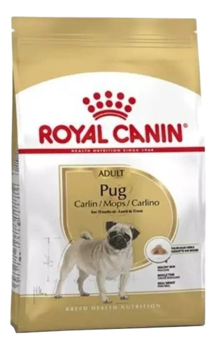 Imagen 1 de 3 de Alimento Royal Canin Breed Health Nutrition Pug para perro adulto de raza pequeña sabor mix en bolsa de 7.5 kg