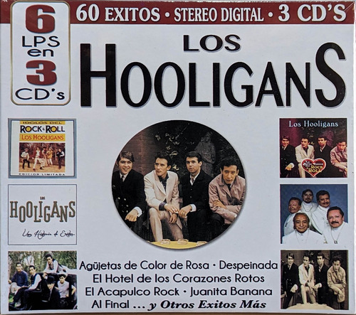 Los Hooligans 60 Exitos / 3 Cd's Nuevo Sellado