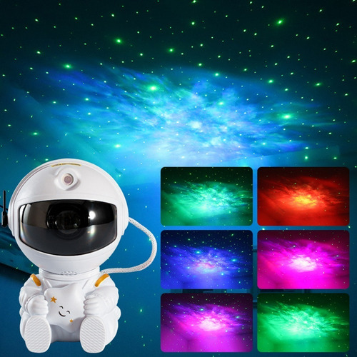 Proyector Luz Nocturna Astronauta Galaxia Cielo Estrellado