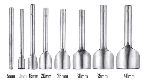 8 Punzones Semicircular Para Artesanos Del Cuero