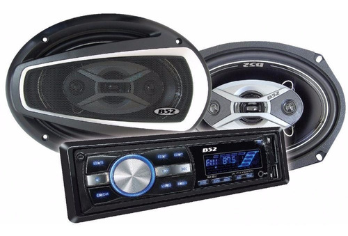 Kit Alto Falantes 6x9 Pol + Radio Mp3 Player B52 Elk 269