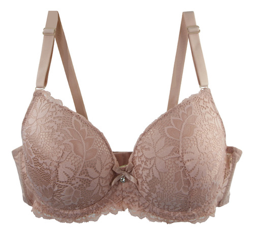 Sujetador De Encaje Sin Costuras Para Mujer, Talla Grande, C