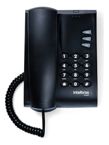 3 Telefone Fixo Com 2 Tipos Toque, Flash Rediscar E Mudo
