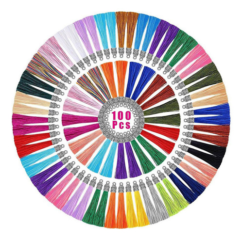 Borlas Para Joyas 100 Piezas Llavero Borla Hecho Borlas Para