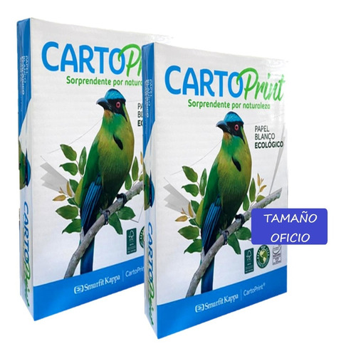 Resma De Papel Cartoprint Oficio 75 Gr Caja X 2 Unidades 