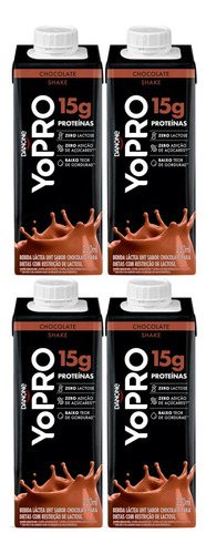 Kit12un Yopro Bebida Láctea Chocolate 15g De Proteína 250ml