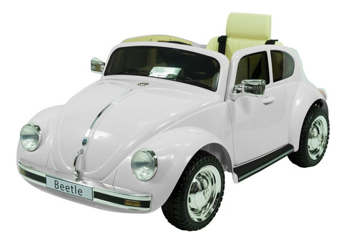Auto A Batería Niños Vw Escarabajo Beetle Hasta 8 Años 12 V Color Blanco