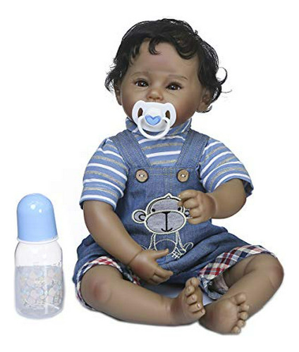 Muñeca - Angelbaby African American Reborn Silicone Baby Dol