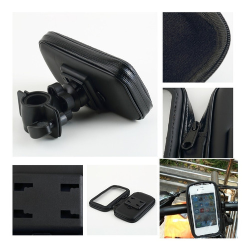 Imagen 2 de 4 de Funda Holder De Bicicleta Moto Para Celular Varios Tamaños