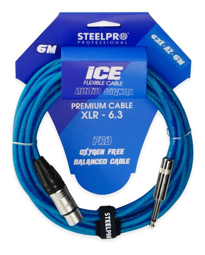 Cable Para Microfono Profesional 6m Hembra-plug 6.3 Steelpro