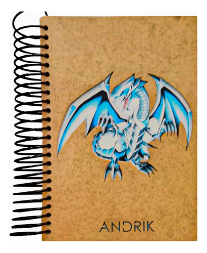 Agenda Diaria 2024 Madera Personalizable Pokemon Azul A5 D88