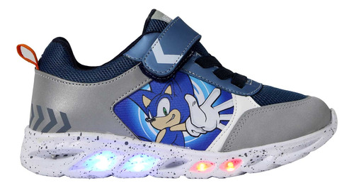 Tenis Niño Sonic Luces Led Velcro The Hedgehog Original