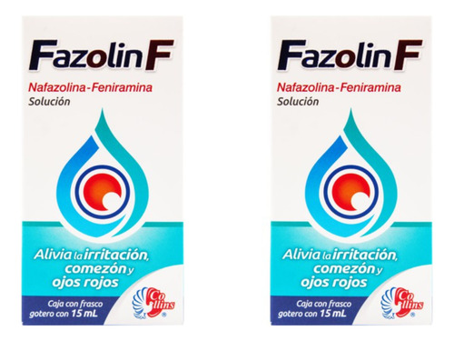 Feniramina Nafazolina 2 Pack Frasco Con 15 Ml Oftálmico