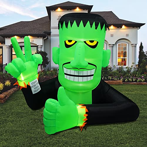 Joyfizzle 6ft Alta Halloween Inflable Frankenstein T5s9m