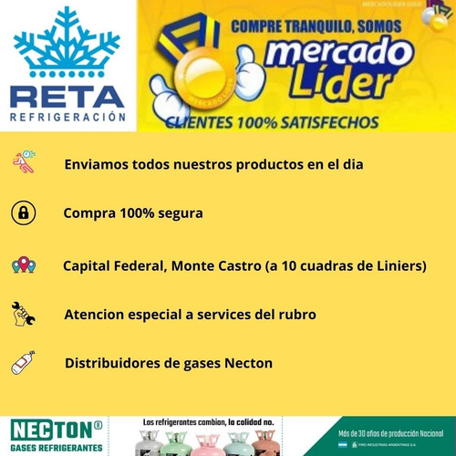 Válvula Lata Necton Dupont Gas R134 Mo49 R22 Refrigeración