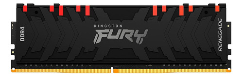 Memoria RAM Fury Renegade RGB gamer color negro 16GB 1 Kingston KF432C16RB1A/16