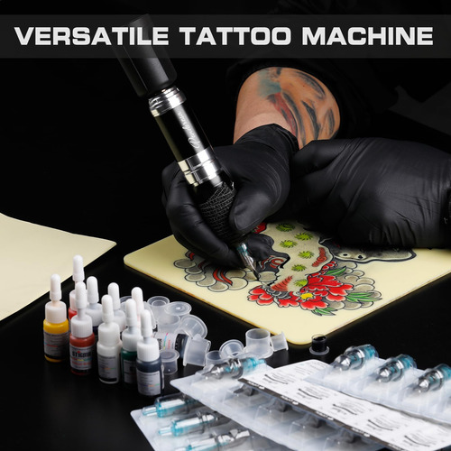 Kit De Pistola De Tatuagem Stigma Cordless Ponderosa Com Bat