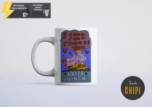 Taza San Valentin Enamorados Simpsons Choo Choo / Cascara