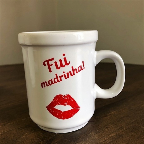 Imagem 3 de 3 de Kit 12 Canecas 100ml Madrinha E Padrinho