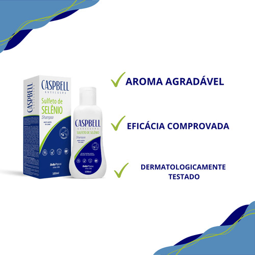 Kit 2 Shampoo Anticaspa Sulfeto De SelĂȘnio 100ml - Caspbell