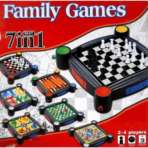Juego De Mesa 7 En 1 Family Game Ajedrez Ludo Parchis Family