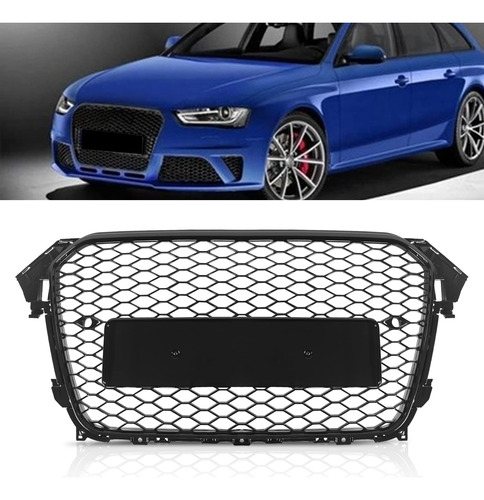 Parrilla Frontal Cromada Estilo Rs4 Hex Para Audi A4 B8.5