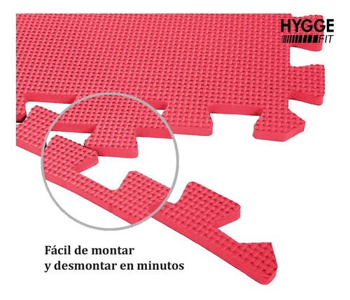 Imagen 4 de 10 de Piso Goma Eva Encastrable Con Bordes Fitness 1x1mts X10mm