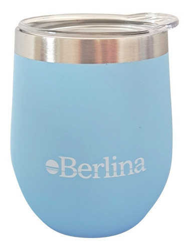 Mate Berlina Con Tapa Color Celeste