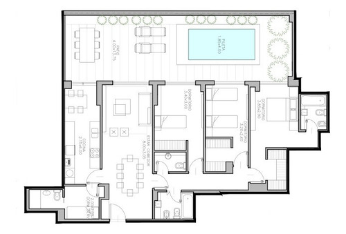 Imagen 8 de 8 de Departamento 4 Ambientes Con Pileta Propia!