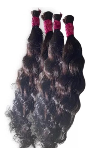 Indiano Cabelo Humano Ondulado 100g 45 Cm Castanho