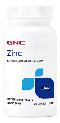 Gnc Zinc 30 Mg De 100 Tabletas