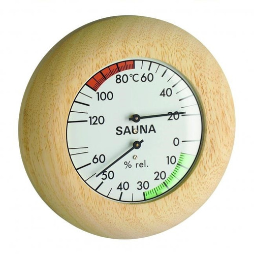 Termo-higrômetro Para Sauna Alemão Em Madeira