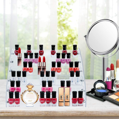 Exhibidor De Esmalte De Uñas 7 Escalones Acrílico Para 70pza