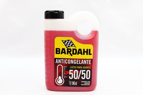 Litro Anticongelante Bardahl Rojo Listo Para Usar 50/50