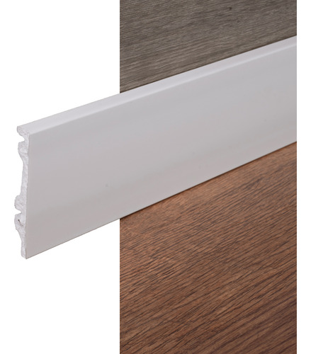 Zocalo Eps Antihumedad Blanco 2,50m X 10cm Terminacion Pared