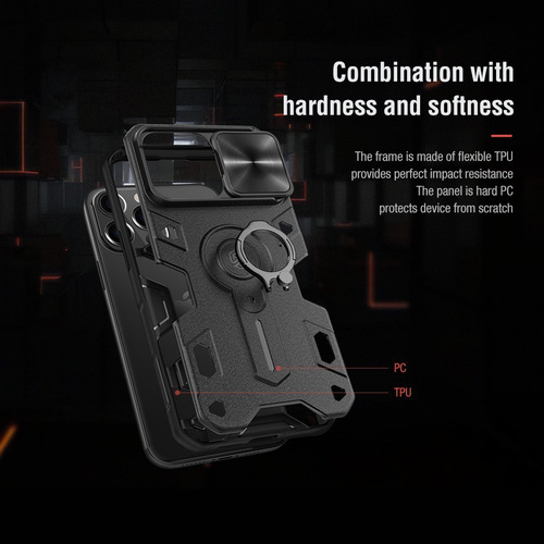 Capa Nillkin Camshield Armor Para iPhone 13 Pro Max 6.7 Pol.