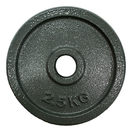 Disco Gym De Hierro Fundido Estándar 2.5kg Color Negro 