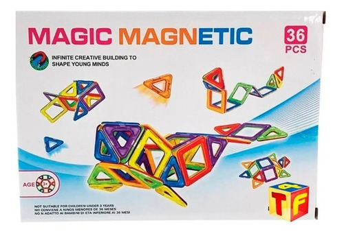 Imagen 1 de 8 de Magneticos Juego Niños/niñas Piezas Bloques Plasticos Armar