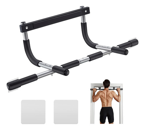 Hirola Barra Para Dominadas Soporta 199 Kg, Gimnasio En Casa Color Negro
