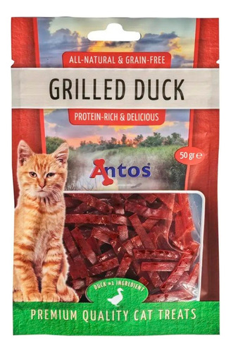 Premios, Snack Para Gatos Antos Cat Treats Pato Asado 50 Grs