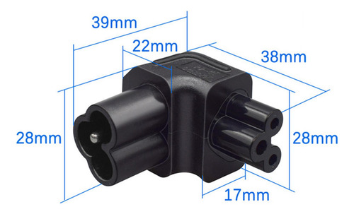 Adaptador De Enchufe Eléctrico Iec320 C6 A C5 Iec C6 Macho