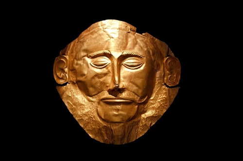 Máscara De Agamenon - Grecia Antigua - Lámina 45 X 30 Cm.