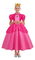 Comprar Vestido De Disfraz De Princesa Peach De Super Mario Bros Vestido Para Niña Con Accesorios