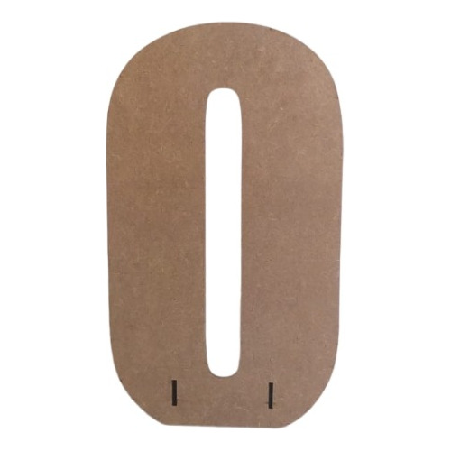 Nº 0 Numero Em Mdf Cru 60cm Com Base