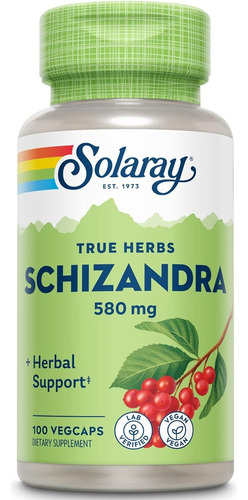 Solaray Schizandra Berries, 580 Mg, 100 Count