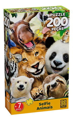 Puzzle 200 Peças Selfie Animais