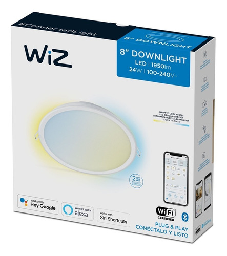 Imagen 2 de 9 de Wiz Downlight Inteligente 24w Luz Cálida-fría Wi-fi Google